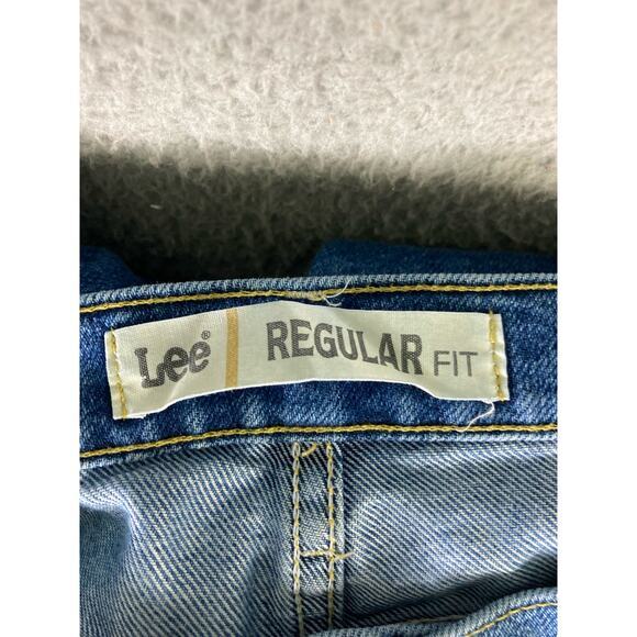 Lee Men's Straight Reg Fit Denim Jeans Blue Size 52 x 29 High Rise - Picture 2 of 10